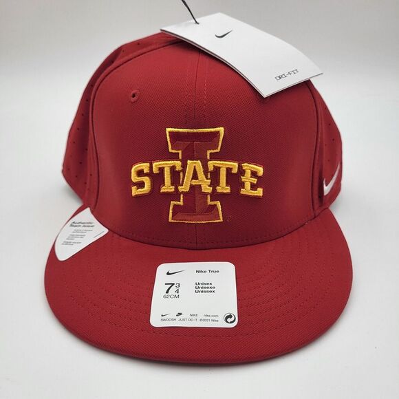 Iowa State Cyclones Nike Dri-Fit‎ Aero True Fitted On Field Mens 7 3/4 Hat - Picture 1 of 11